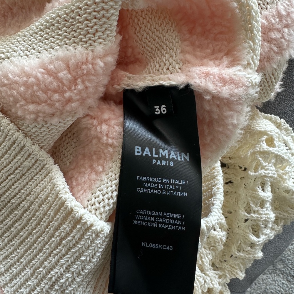 BALMAIN Striped wool-blend cardigan - Picture 8 of 8